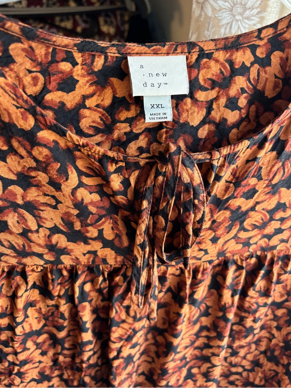 EUC A New Day Floral Tie Front Boho Peasant Blouse | Women’s Plus XXL - Picture 2 of 16